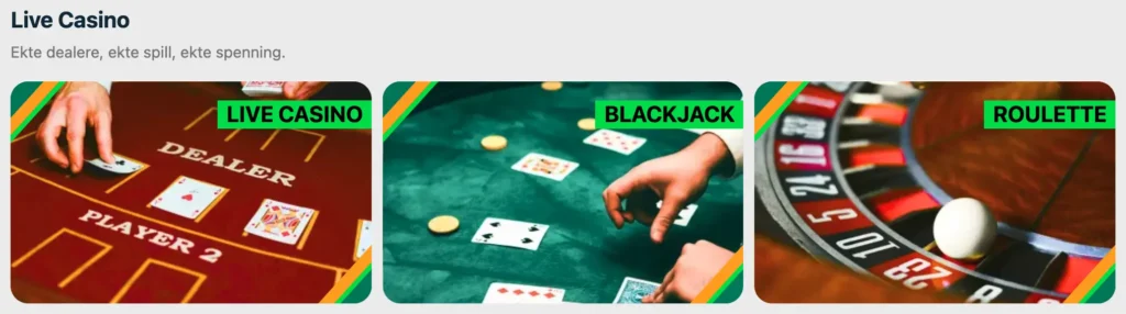 Boa Bet Online Casino Live Dealer spill